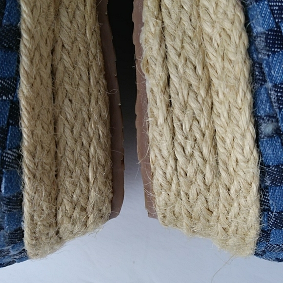 NWOT Beacon Espadrille JuteWrapped Wedge Shoes 8W Blue - Picture 15 of 16